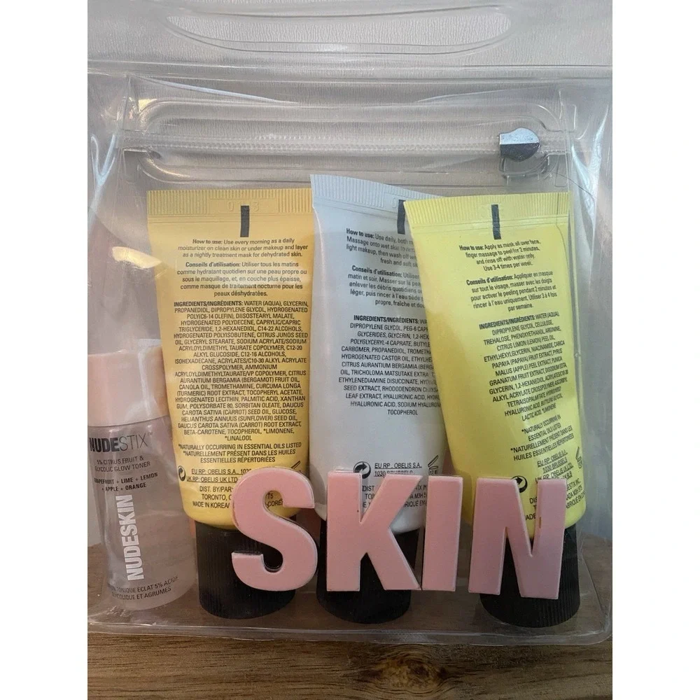 NUDESKIN 3-Step Citrus Renew Set Mini Set Travel New Sealed
